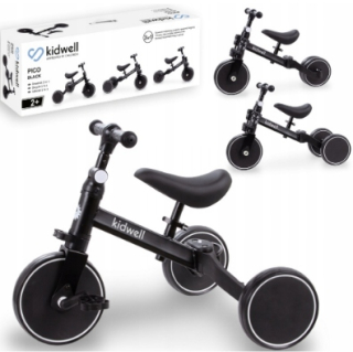 Balančný bicykel Kidwell Pico Flowers ROTRPIC01A4 3v1, ružový a čierny